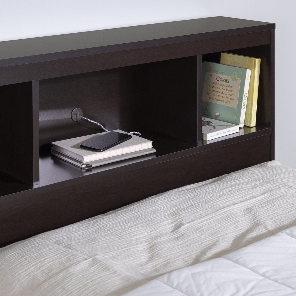 Twin 3-Drawer Storage Bed with Bookcase Headboard H3240