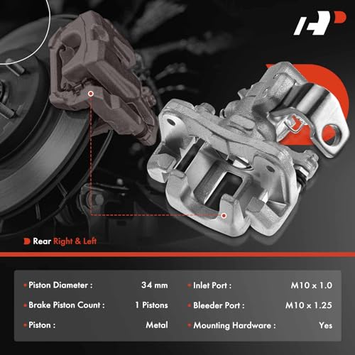 Disc Brake Caliper Assembly with Bracket Rear Right Passenger Side F196115
