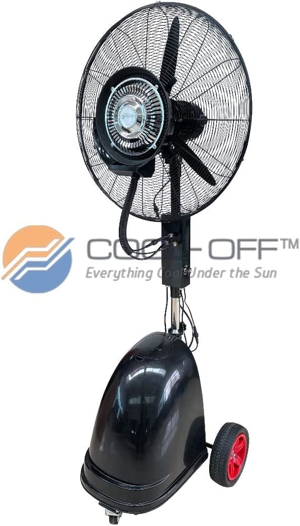 Oscillating Misting Pedestal Fan, 3 Cooling Speeds, 12 Gallon Tank, 26 inch, Black H534486
