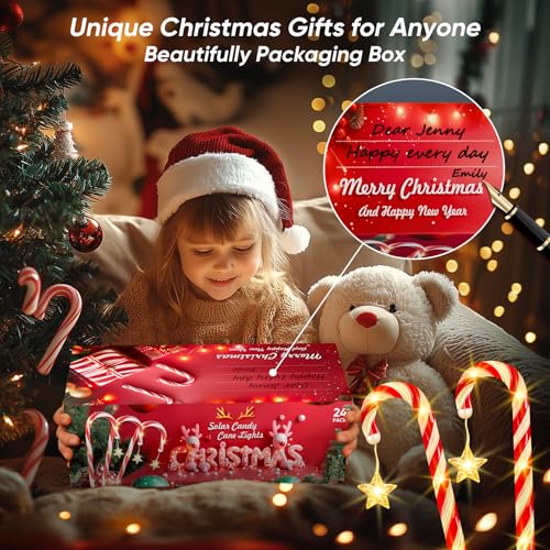 24 Pack 144 LEDs 10 Modes Solar Powered Christmas Lights D4980