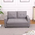 Upholstered Convertible Futon Sofa Bed with Side Pockets B829