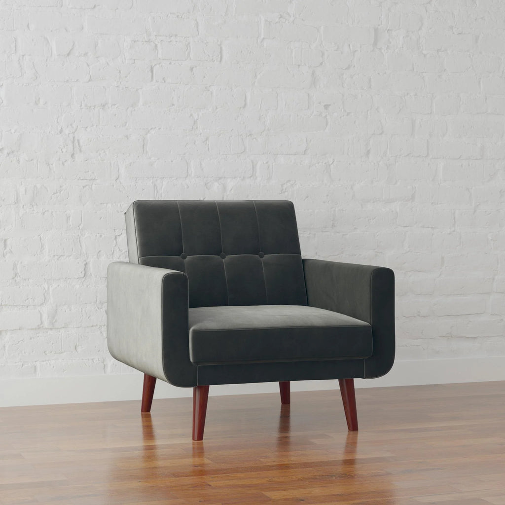 Camel Faux Leather Chair with Arms G8365