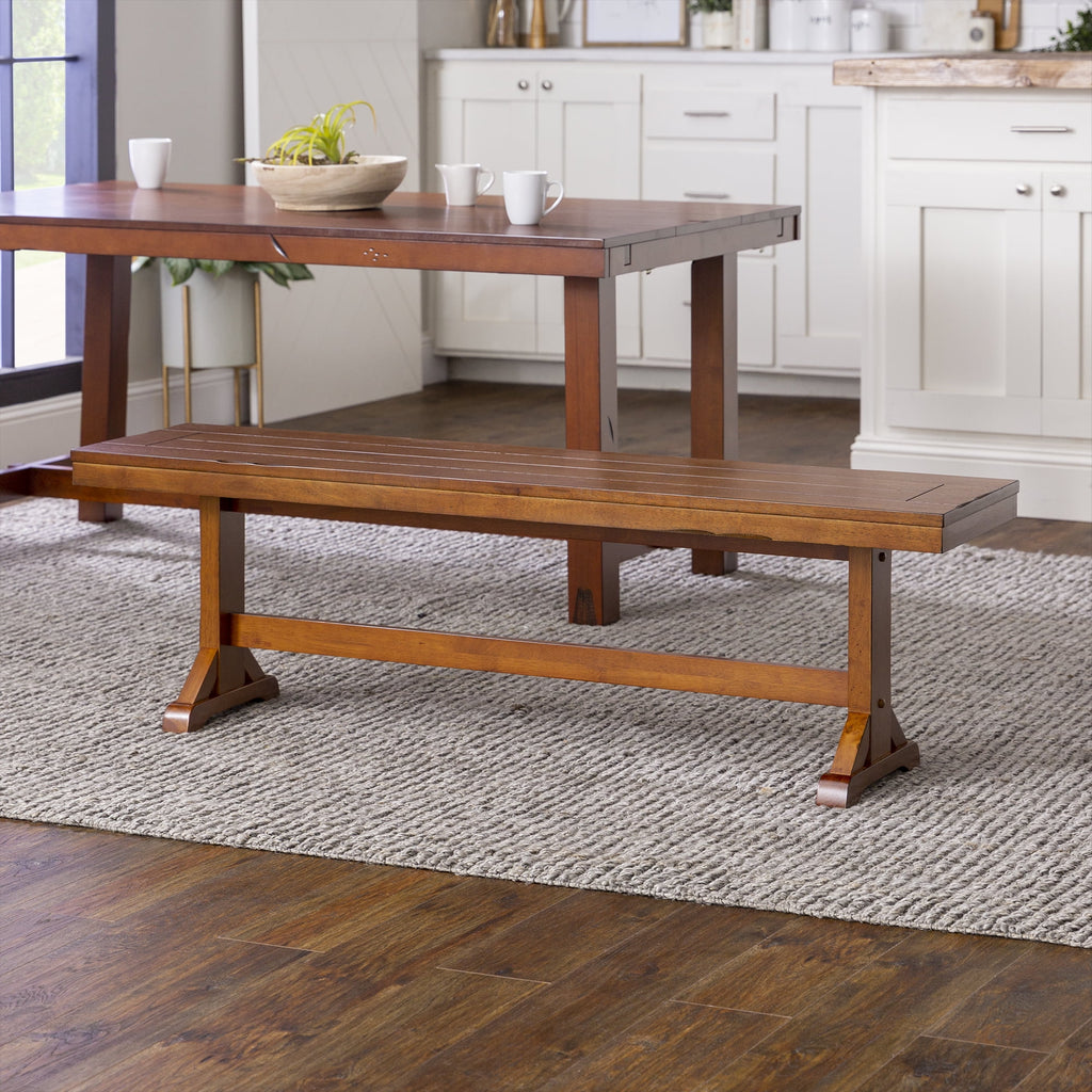 60" Traditional Wood Dining Bench P3457