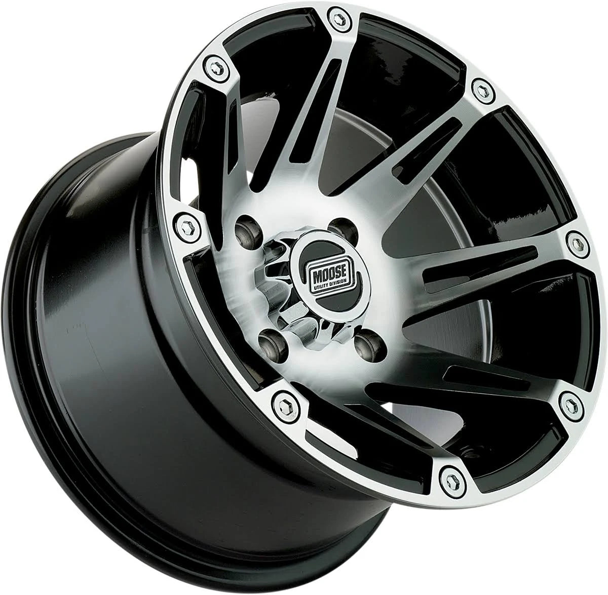 Machined Black 12x8 Wheel U482