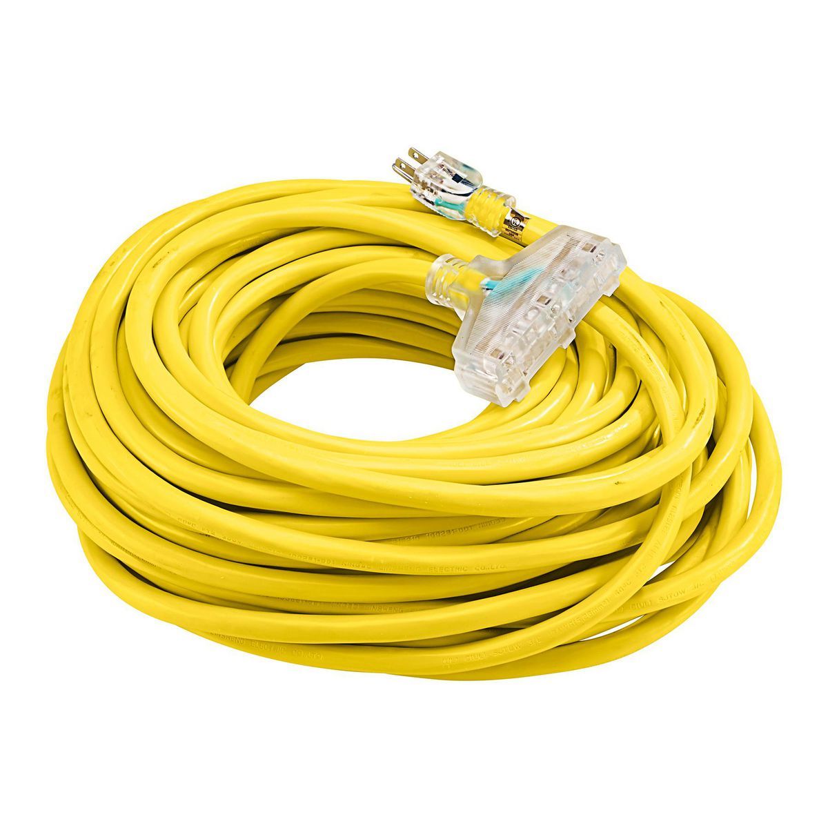 100 ft. 10/3 Gauge Triple-Tap Extension Cord, Yellow C96256