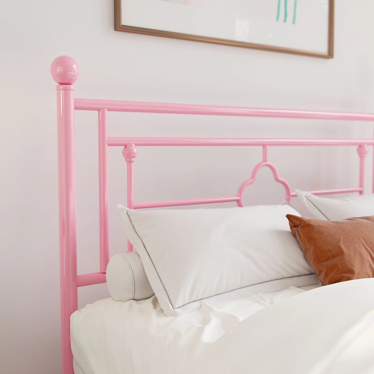 Queen Size Black Metal Platform Bed Frame with Headboard and Footboard U2773