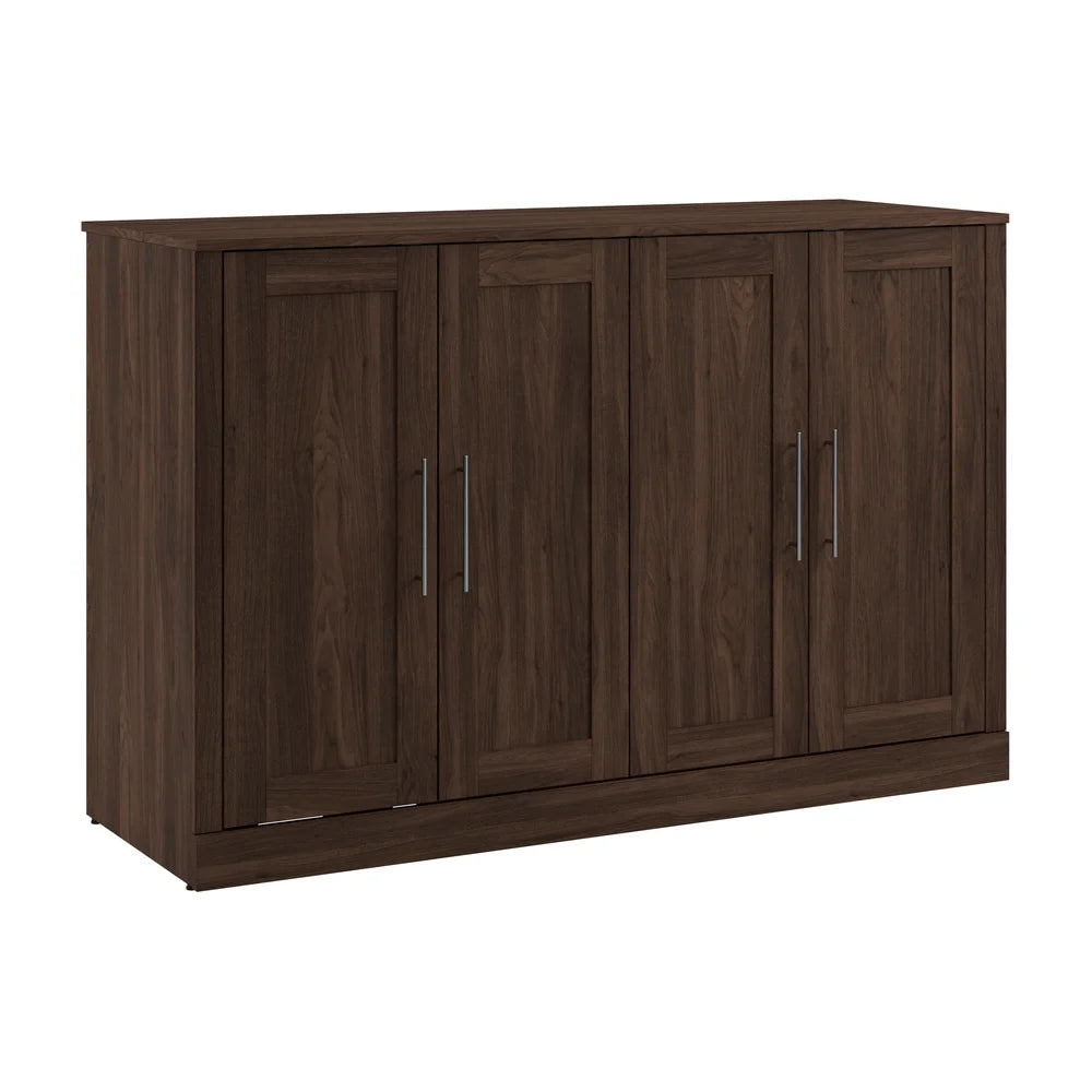 Black Walnut Full Cabinet Bed with Mattress C5071