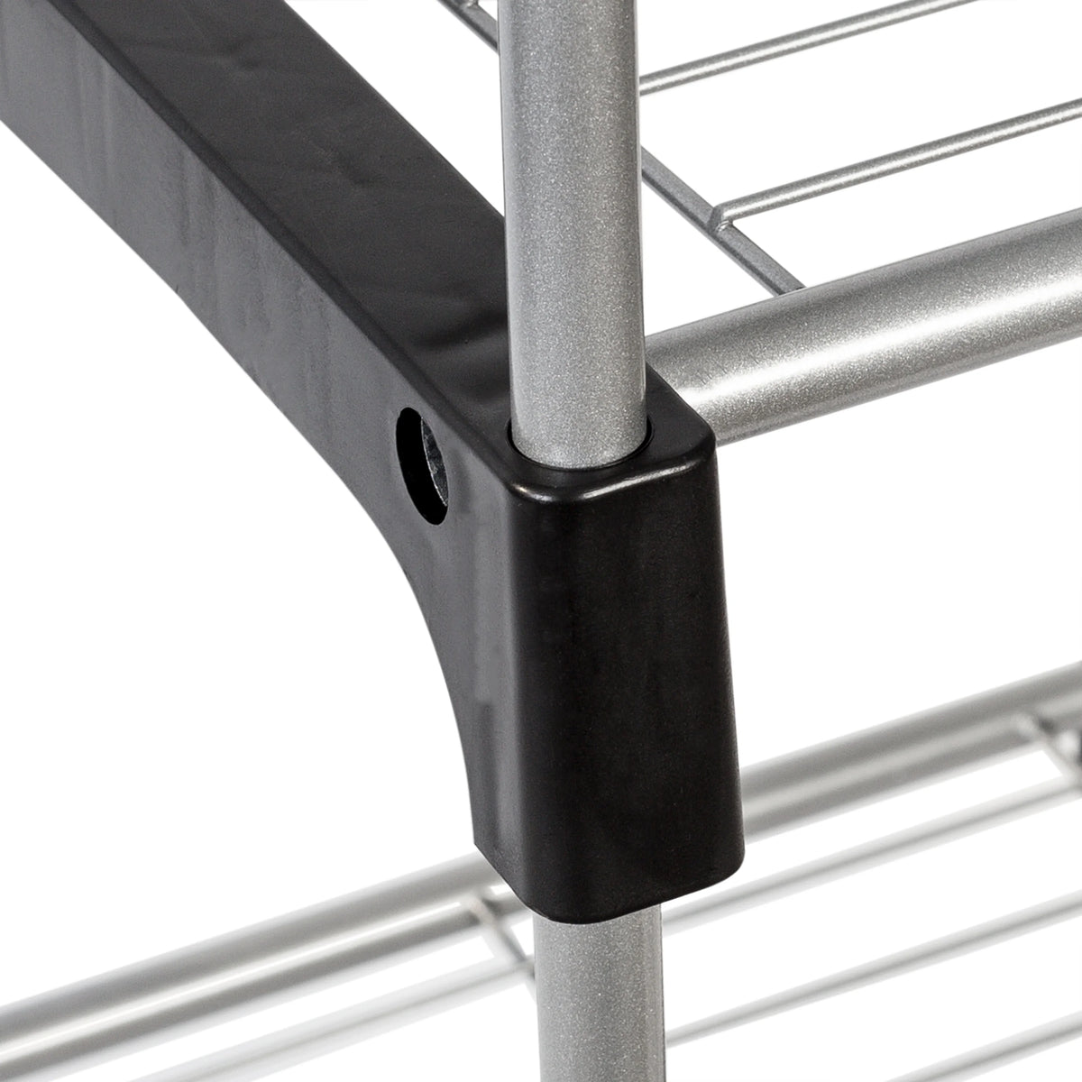 Steel and Plastic Double Rod Freestanding Closet with 4 Shelves E7690