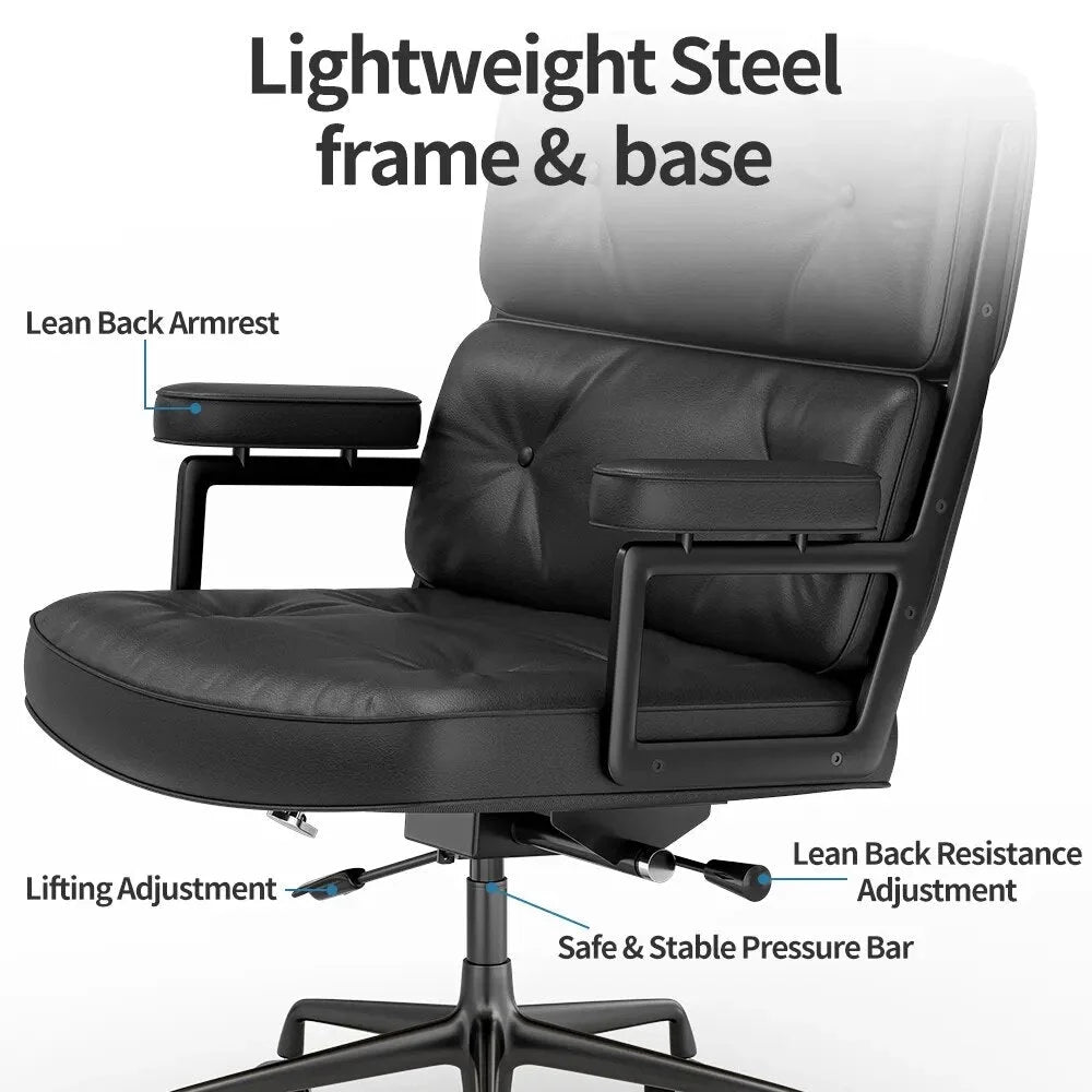 Genuine Leather Rotating Office Chair F3332