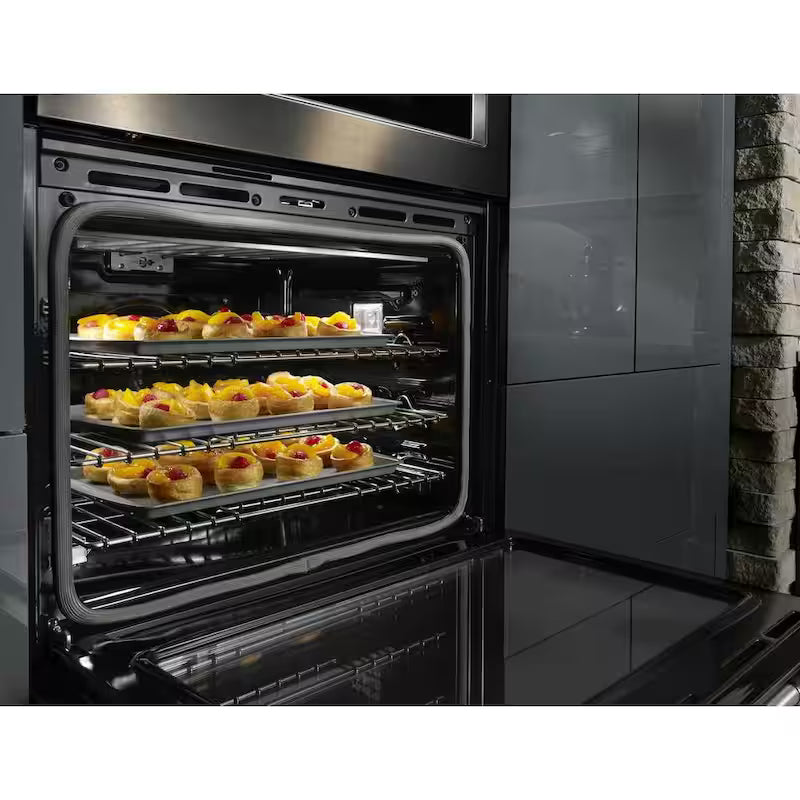 30 in. Double Electric Wall Oven Self-Cleaning Convection Black Stainless L774200