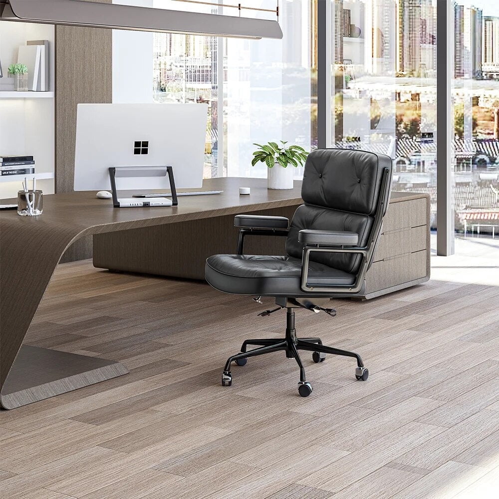 Genuine Leather Rotating Office Chair F3332