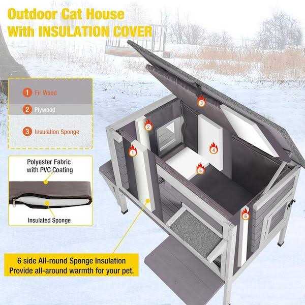 Insulated Outdoor Cat House J346