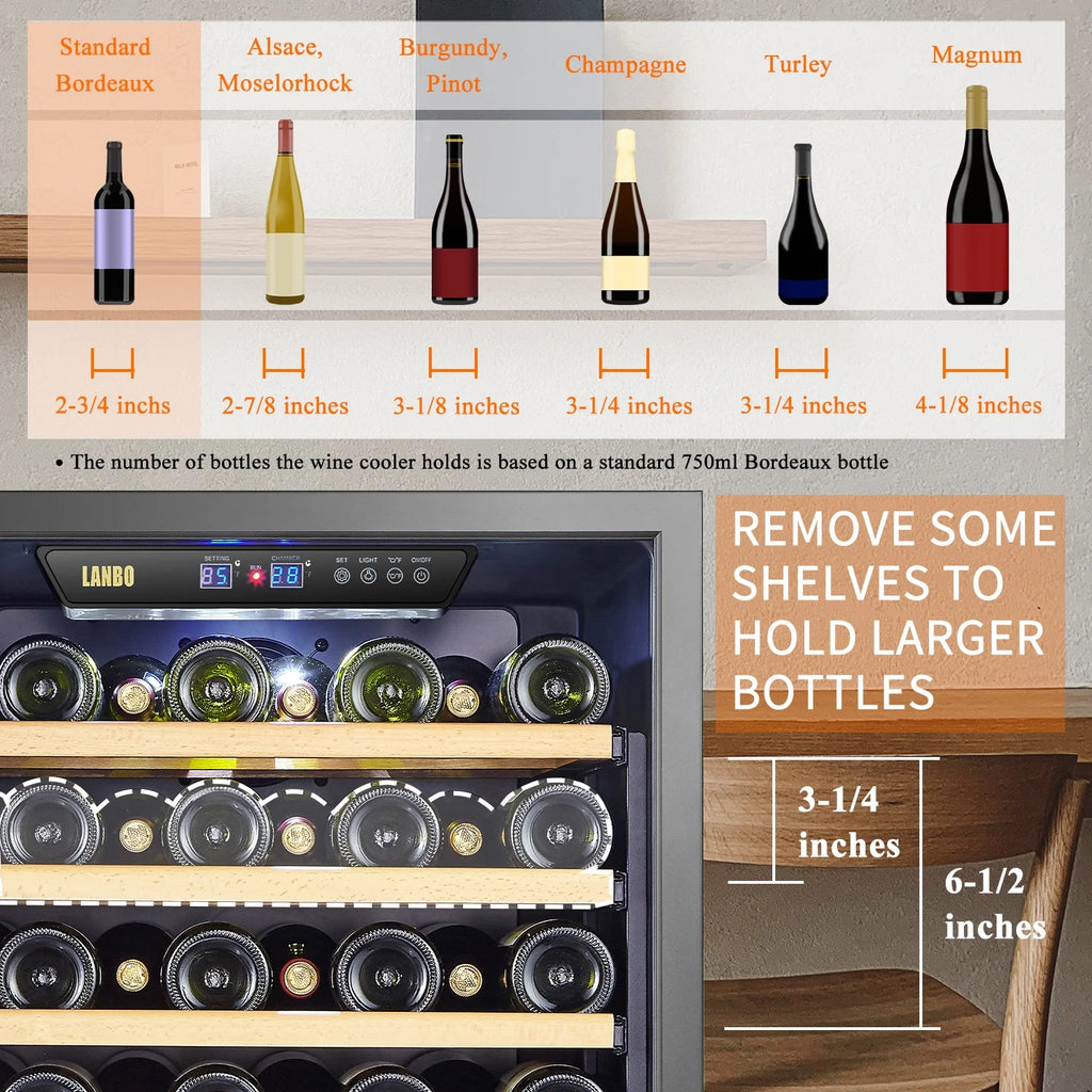 24 inch 44 Bottle Dual Zone Wine Cooler D1016
