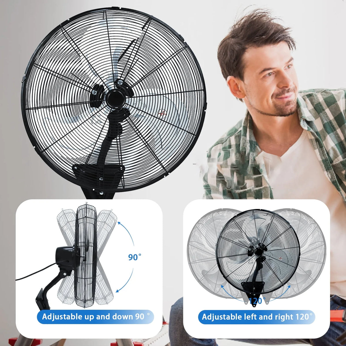 24” Wall Mount 3-Speed Oscillating Fan S280647