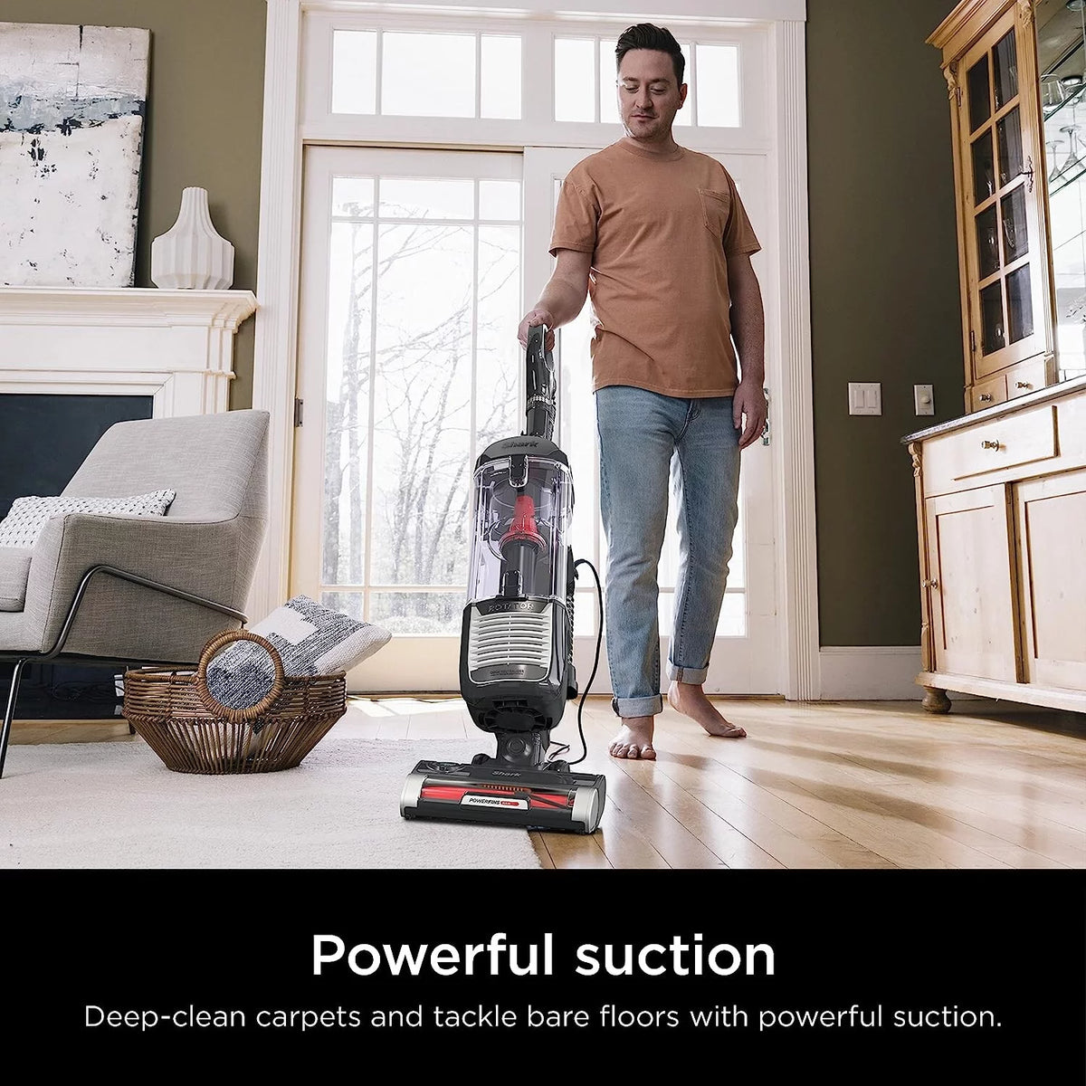 Charcoal Upright Vacuum with 2.9 L Dust Cup D35409