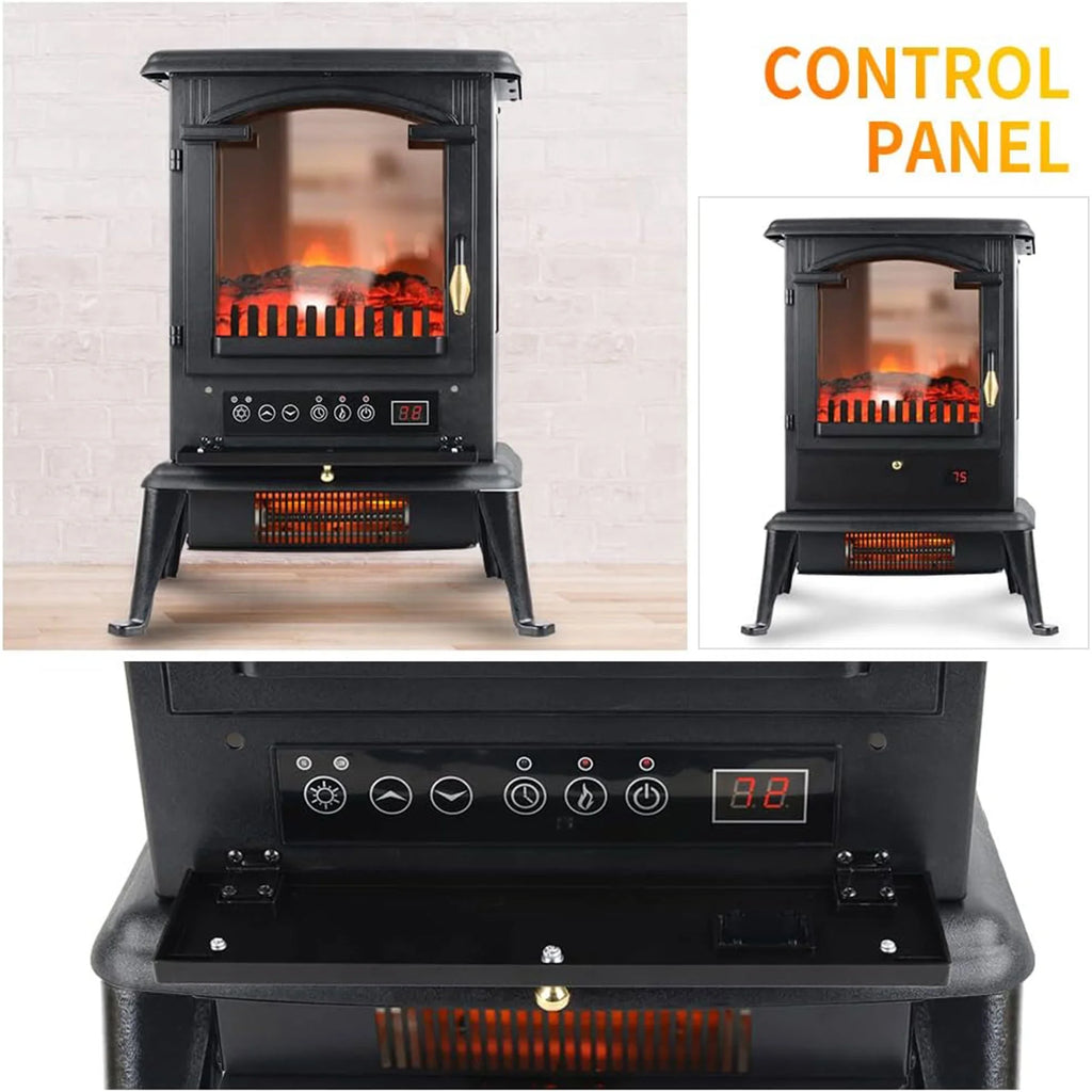 Electric Fireplace Heater Stove with Remote 2 Pack Y479044