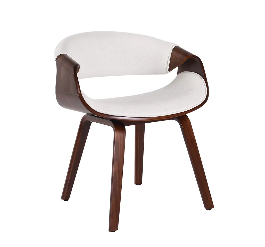 White PU Leather Bentwood Dining Chairs N628