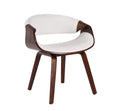 White PU Leather Bentwood Dining Chairs N628