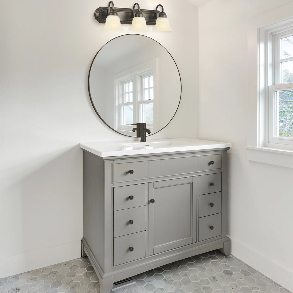 3-Light Frosted Glass Vanity Light G9582