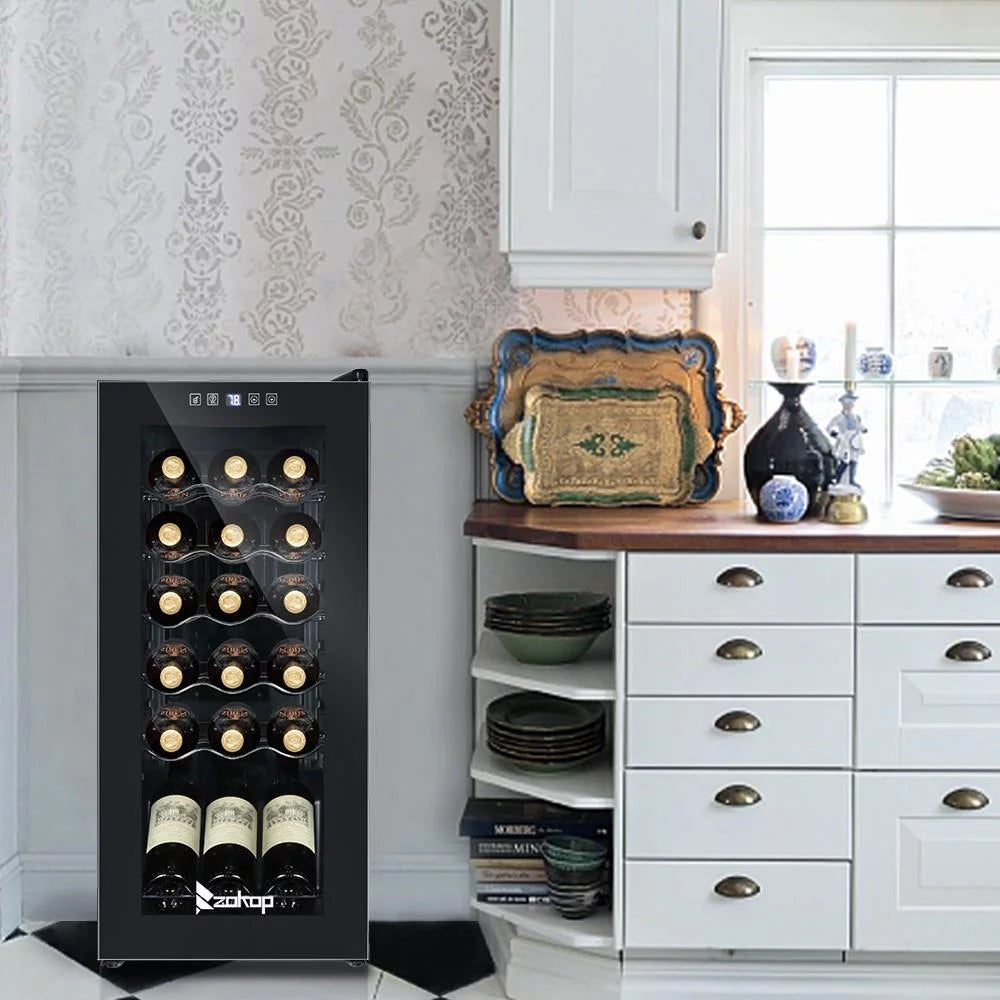 18 Bottle Compressor Wine Cooler with Digital Control J5661