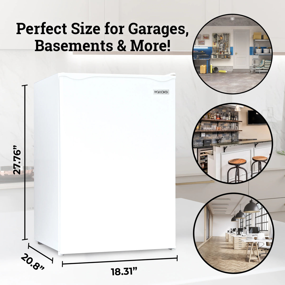 White 2.6 Cu. Ft. Refrigerator with Freezer B83274