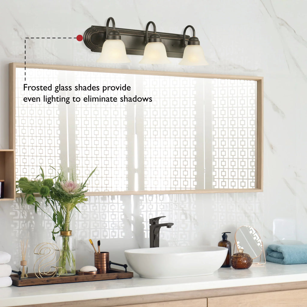 3-Light Frosted Glass Vanity Light G9582