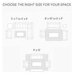 ABC Alphabet ASL Sign Language Educational Learning Polypropylene Kids Area Rug 3'3 x 4'7 Y61314