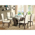 Gray Solid Wood Dining Room Set 7pcs I430510