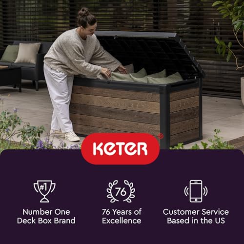 30 Gallon Resin Outdoor Storage Box and Side Table M70670