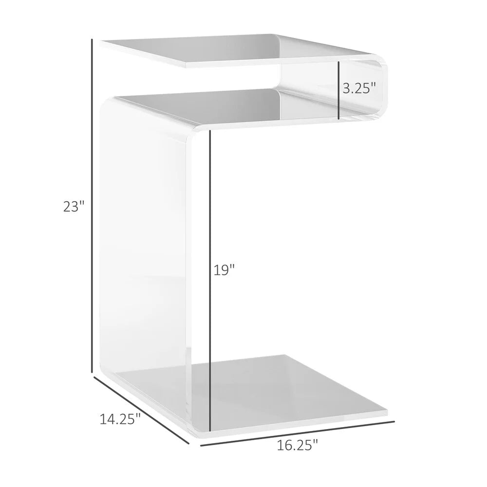2-Tier Acrylic Side Table Y8938