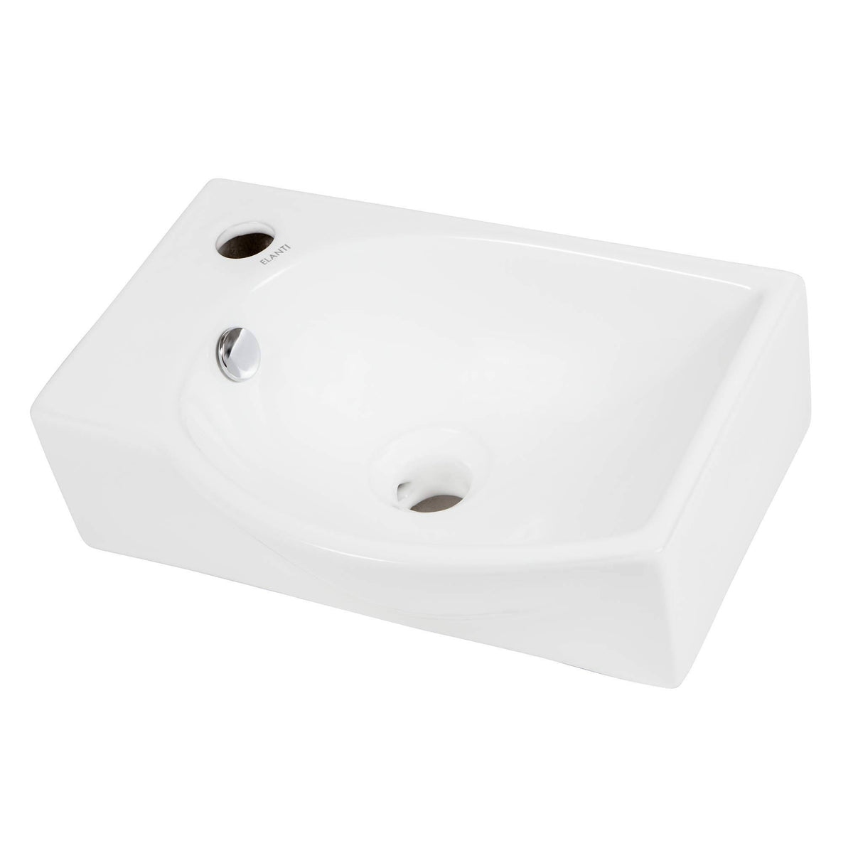 Left-Facing Ceramic Wall-Mount Bathroom Sink L513355