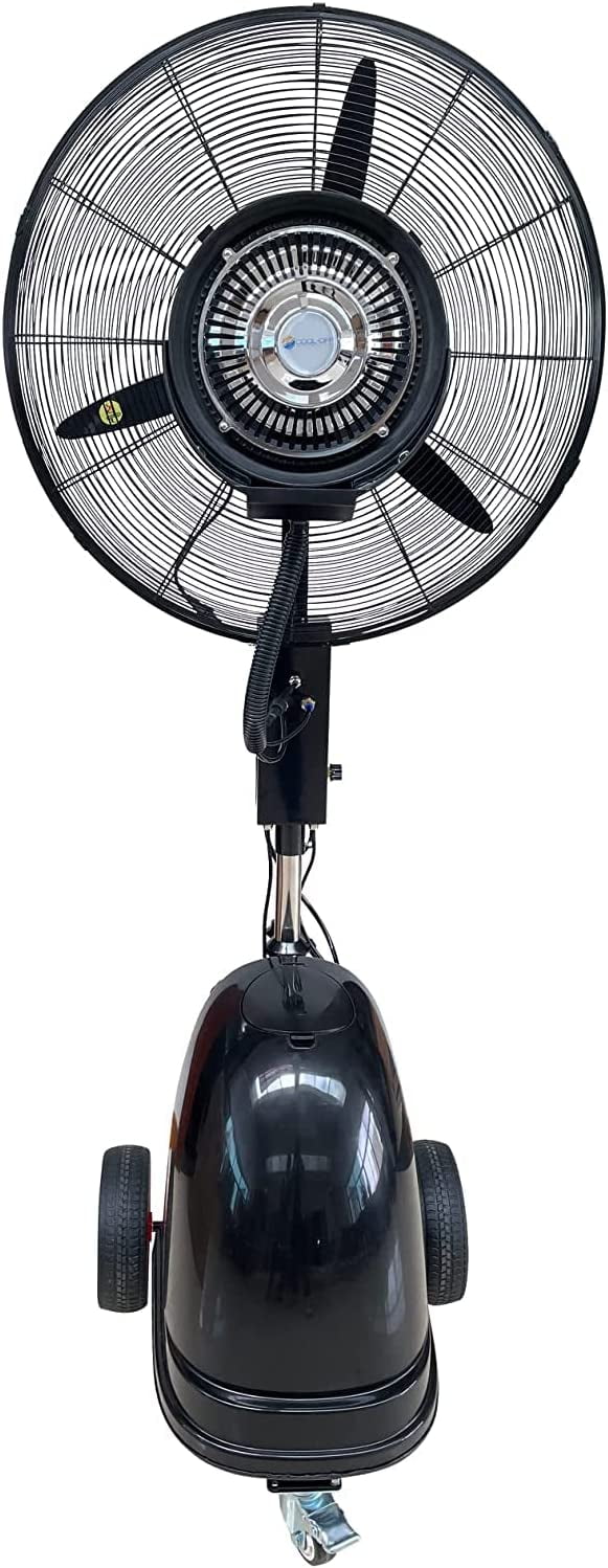 Oscillating Misting Pedestal Fan, 3 Cooling Speeds, 12 Gallon Tank, 26 inch, Black H534486