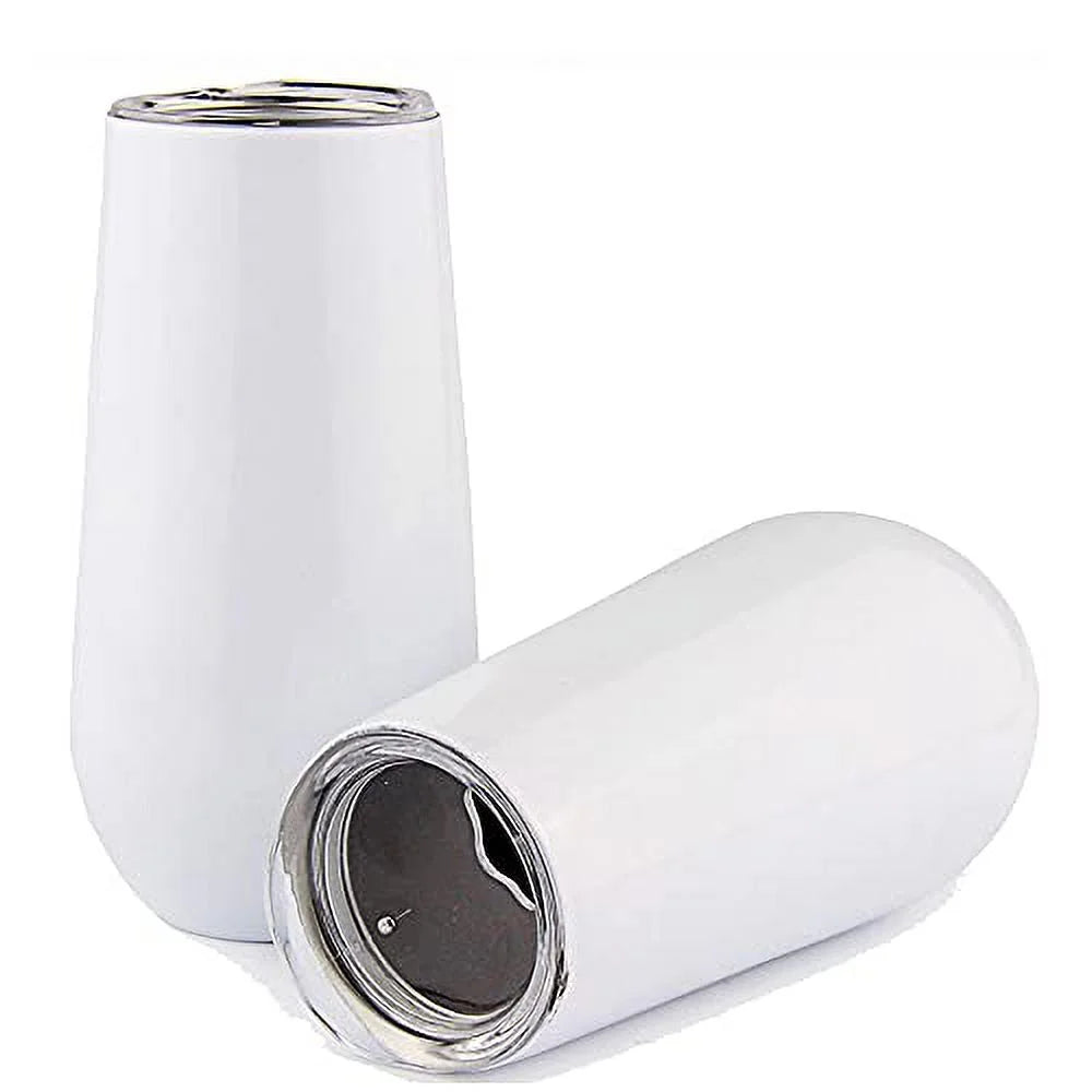 Champagne Toasting Flutes Stainless Steel Insulated 6 Ounce Set of 2 K434258