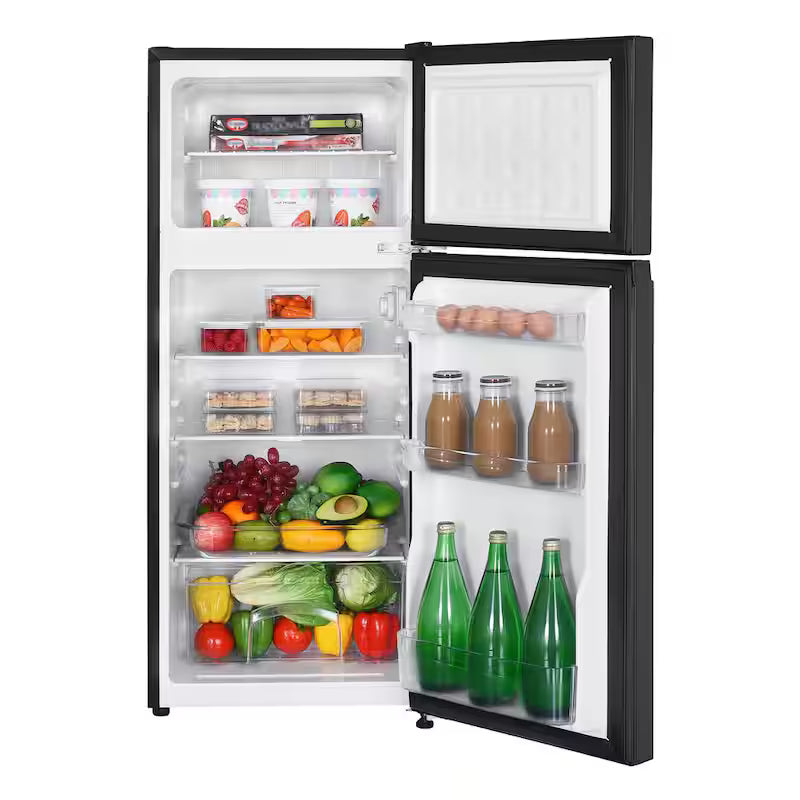 Black 4.5 cu. ft. 2-Door Mini Refrigerator with Freezer Z4743