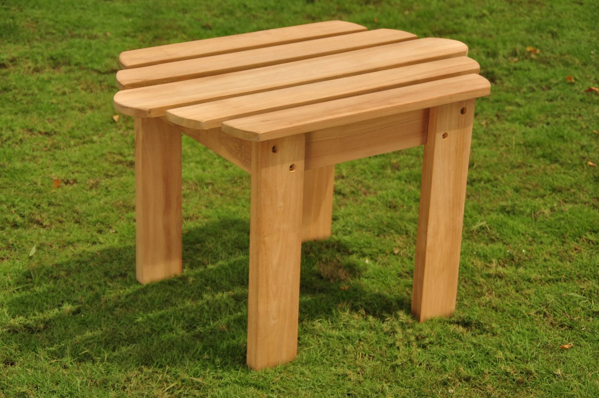 3 Pc Teak Dining Set with Side Table and 2 Stacking Arm Chairs X576