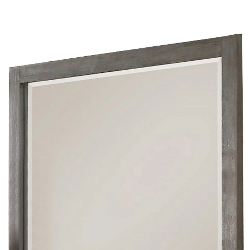 Gray Wooden Frame Dresser Mirror F259