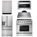 36 Propane Gas Range, Range Hood, Microwave, Refrigerator, Dishwasher N21308