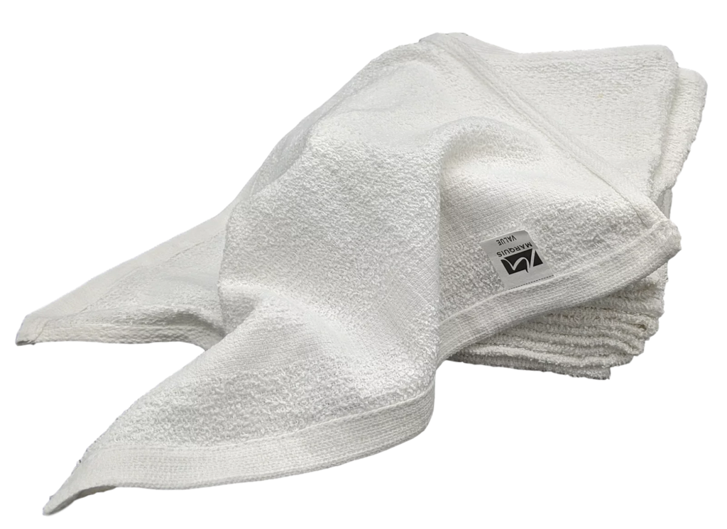 White Cotton Washcloths Set of 60 H4960