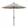 9' Patio Umbrella with Bronze Aluminum Pole and Ribs Push Button Tilt Crank Lift J306148
