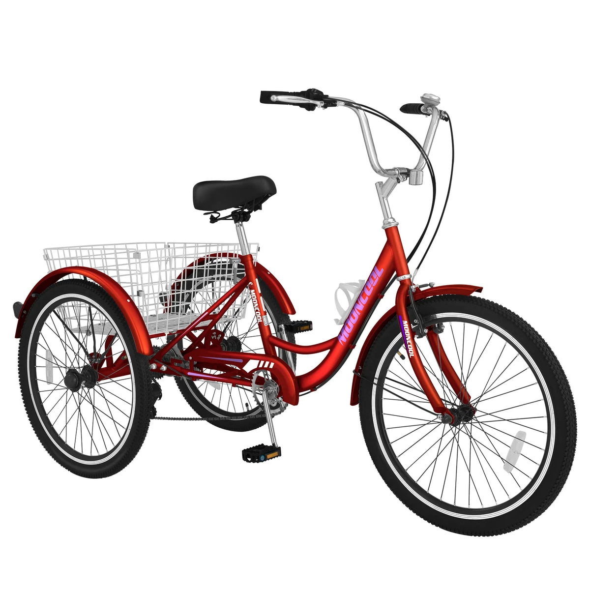 20/24/26 inch 7 Speed Folding Adult Tricycle with Cargo Basket S2377