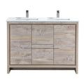 48 in. Double Sink Bathroom Vanity with White Quartz Counter Top Z7622