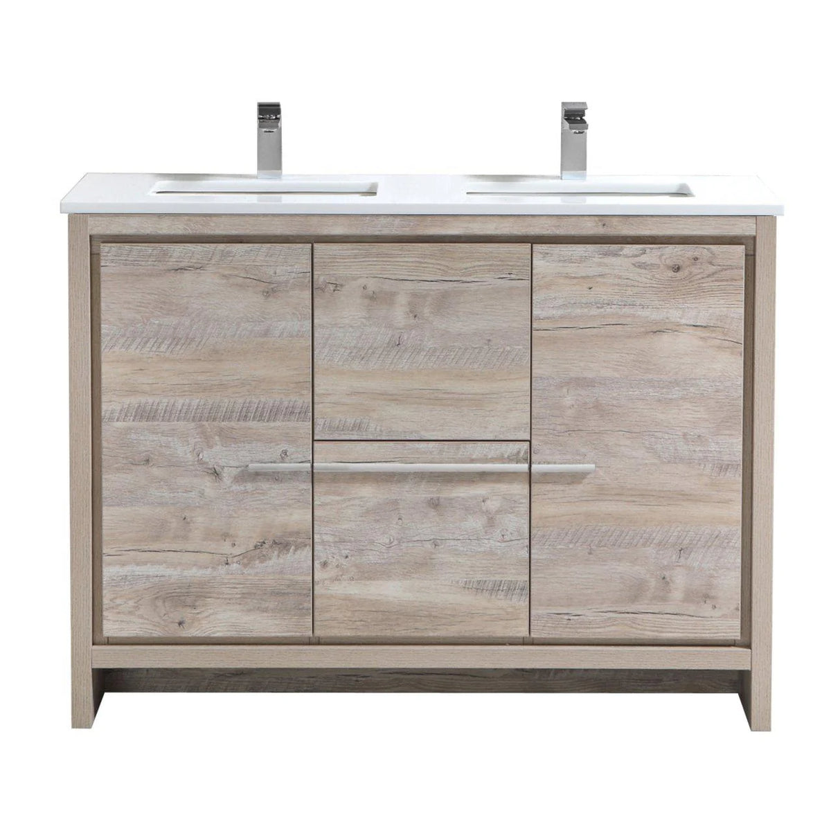 48 in. Double Sink Bathroom Vanity with White Quartz Counter Top Z7622