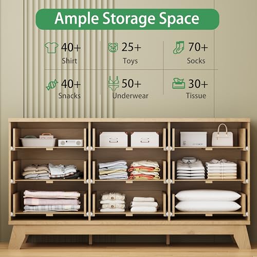 9 Drawer Fluted Wood Dresser X5058