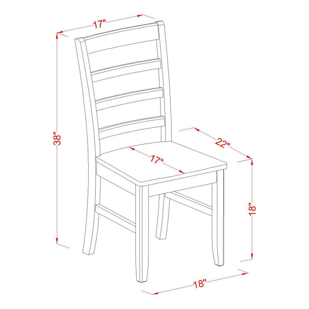 3-piece Dining Set with Ladder Back I692965