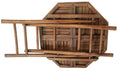 Brown Bamboo 2 Chairs and a Table with Seagrass Seating R8002