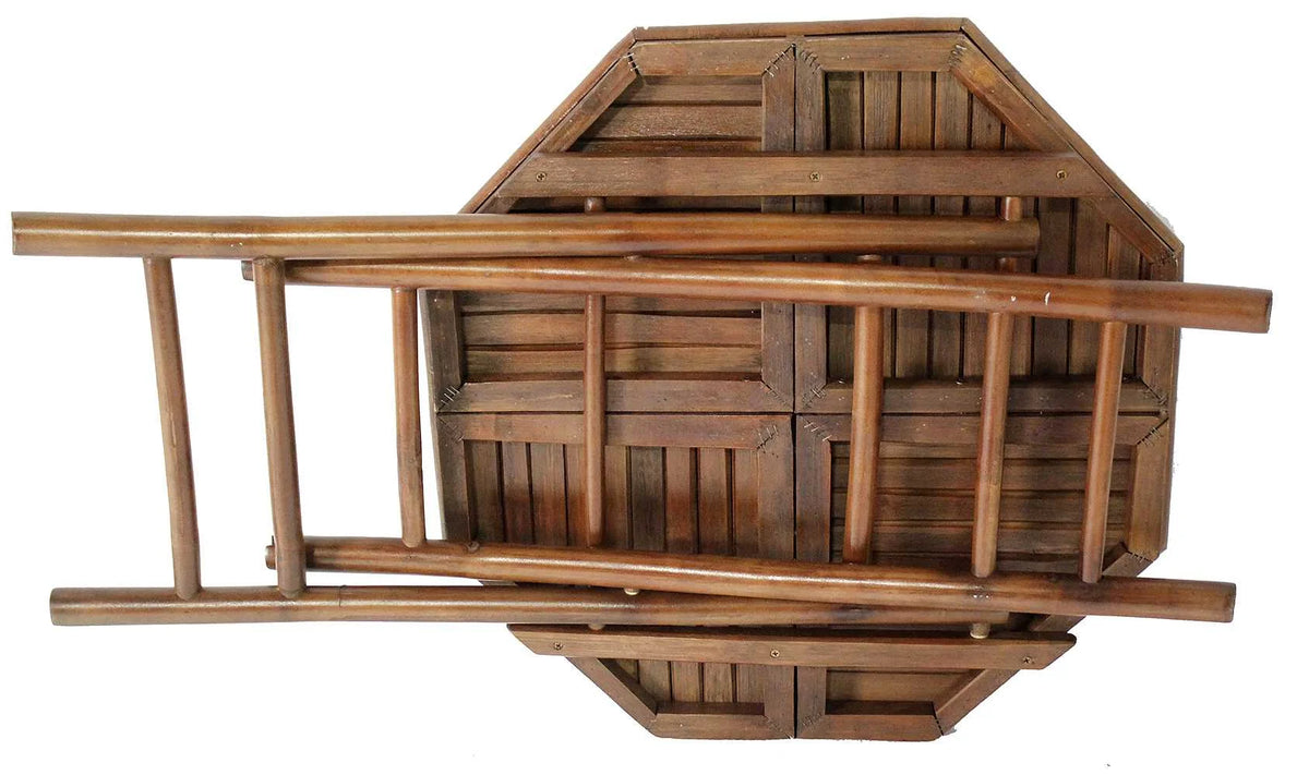 Brown Bamboo 2 Chairs and a Table with Seagrass Seating R8002