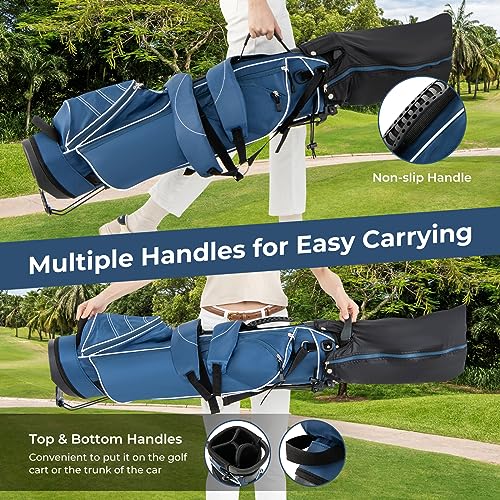 Golf Stand Bag with 4 Way Dividers and 4 Pockets J315615