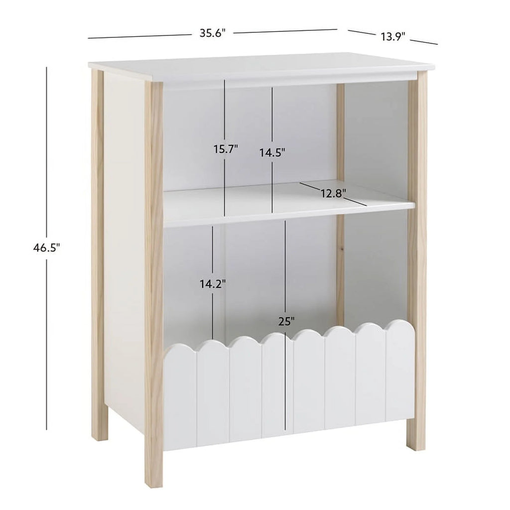 Wood Youth Bookcase in Natural and White F872033
