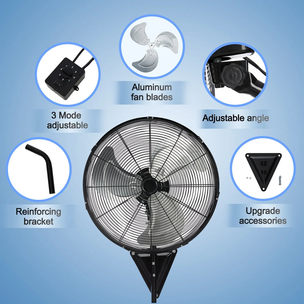 24” Wall Mount 3-Speed Oscillating Fan S280647