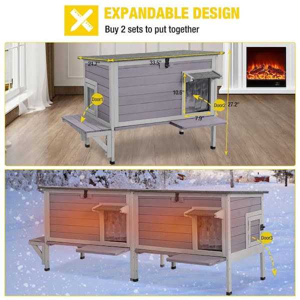 Insulated Outdoor Cat House J346